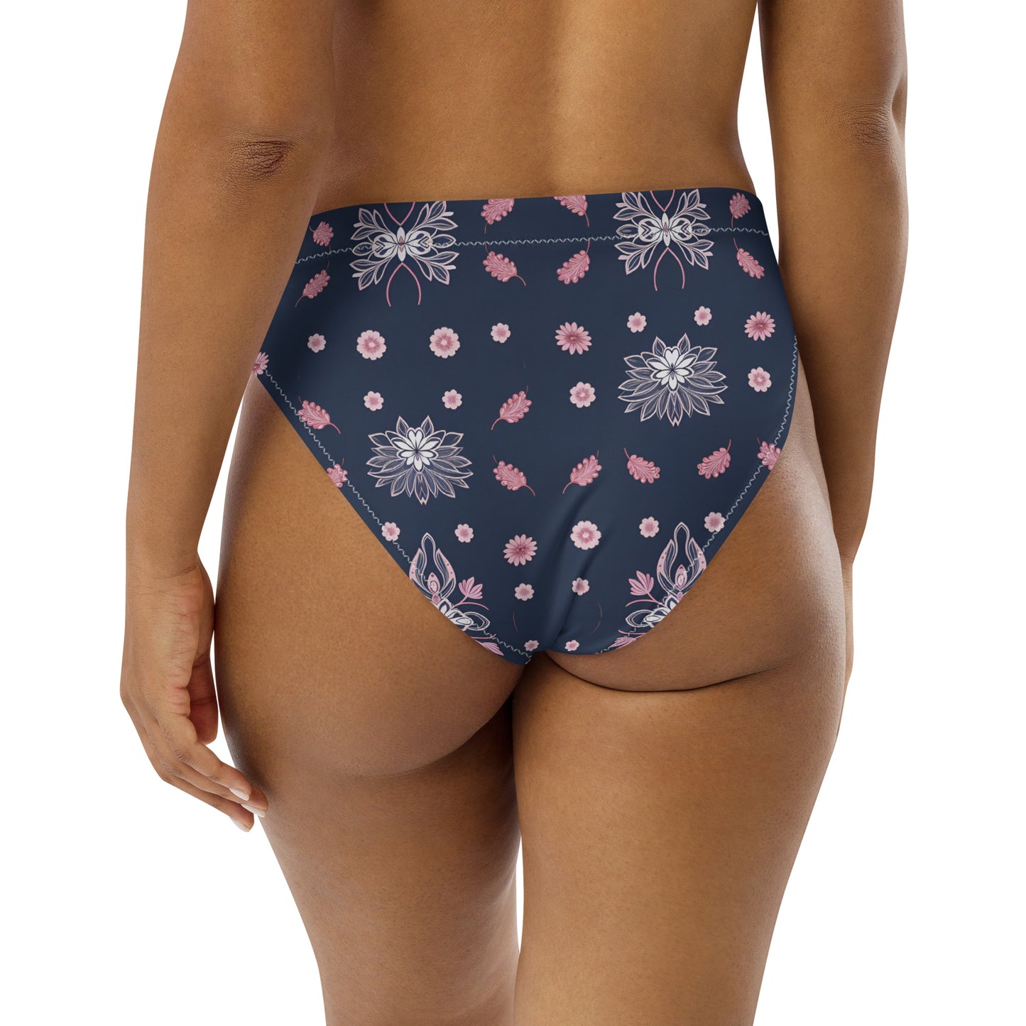 Recycled high-waisted bikini bottom