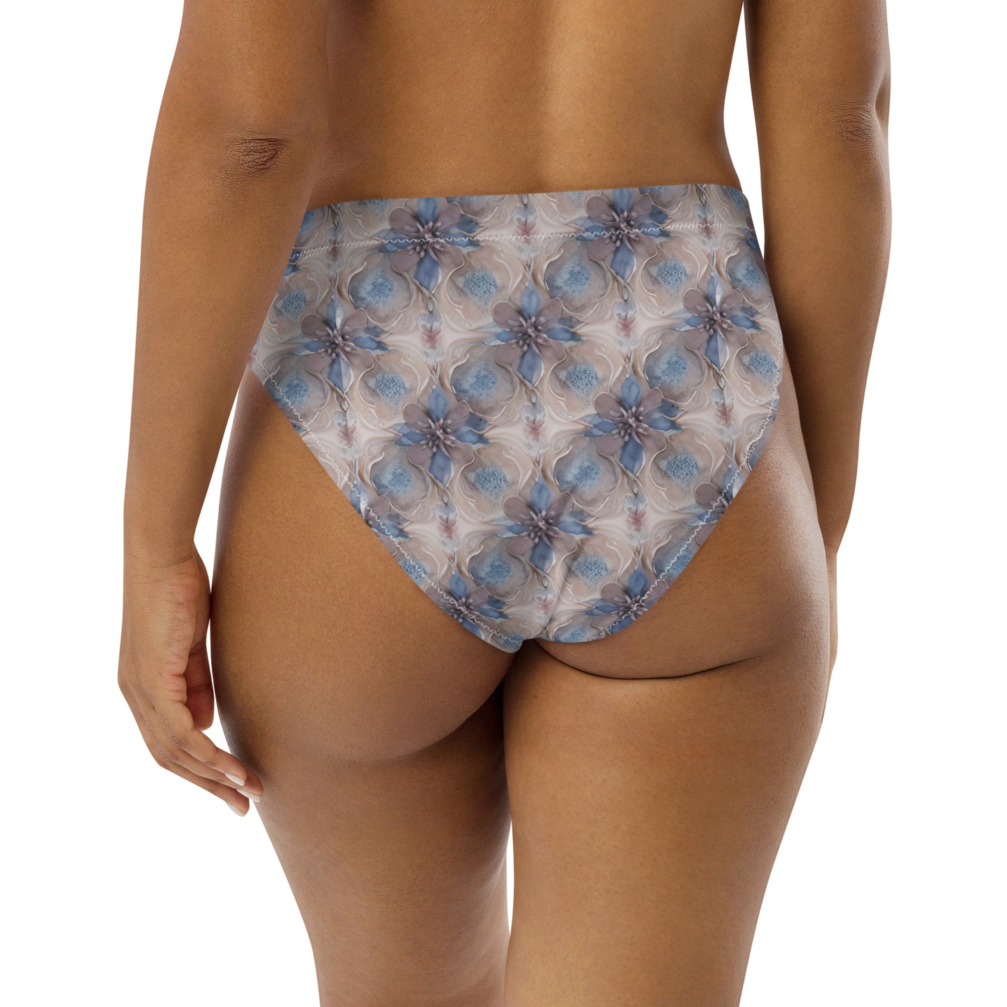 Recycled high-waisted bikini bottom