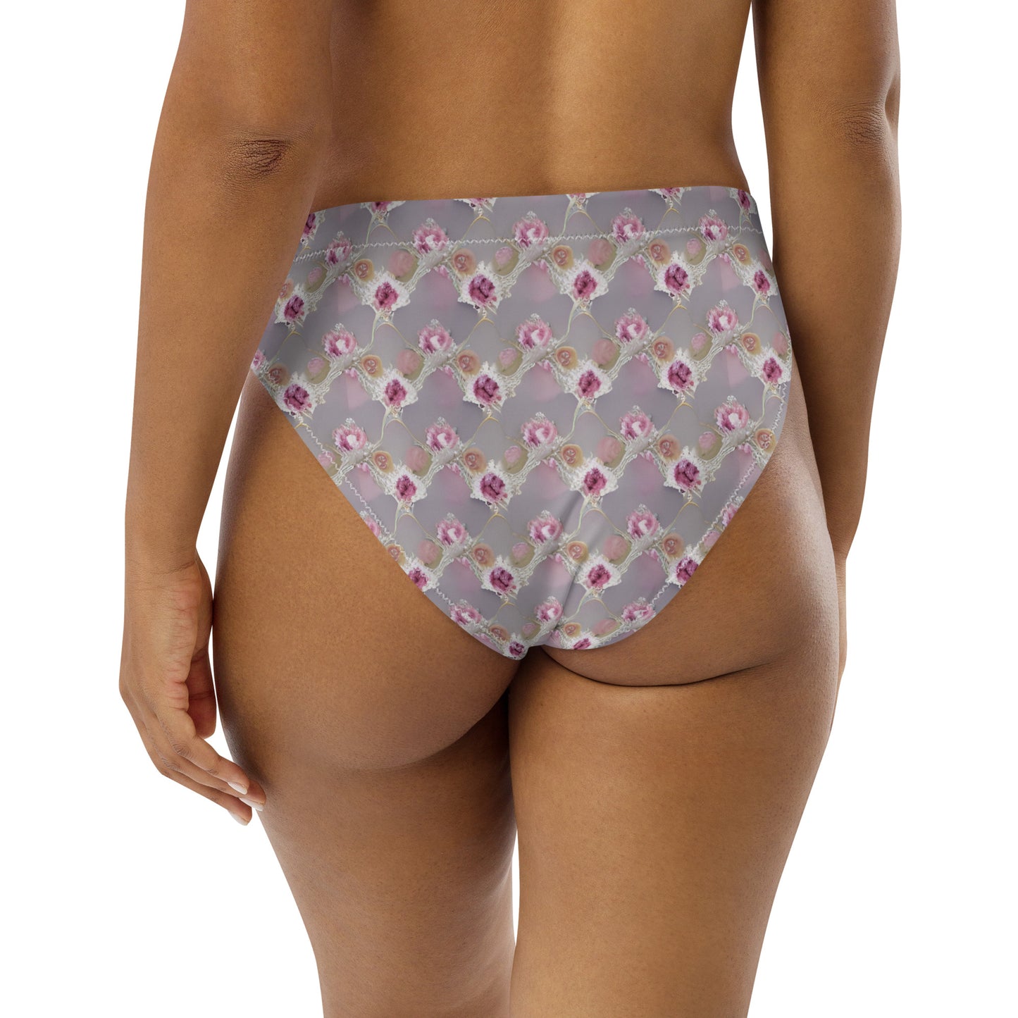 Recycled high-waisted bikini bottom