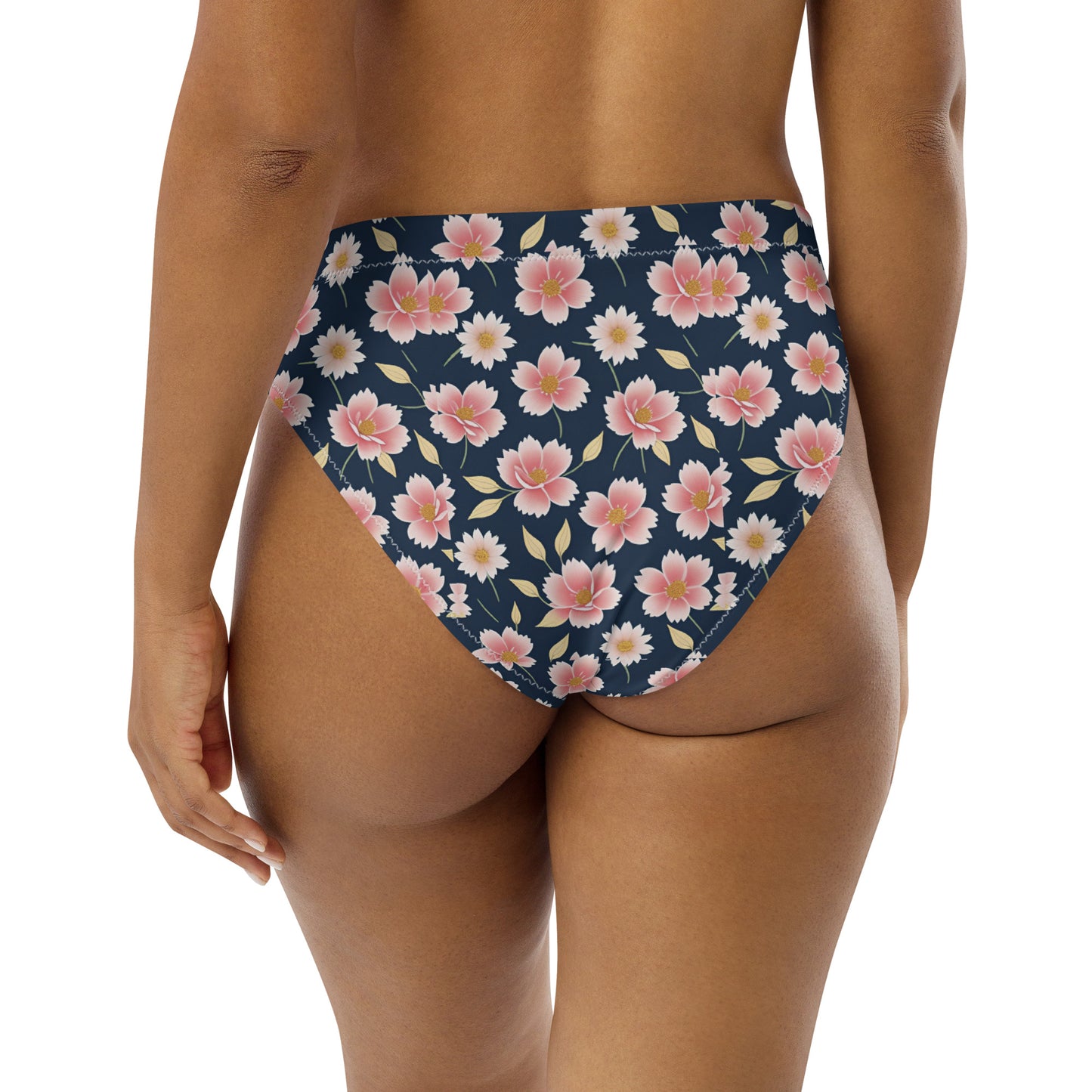 Recycled high-waisted bikini bottom