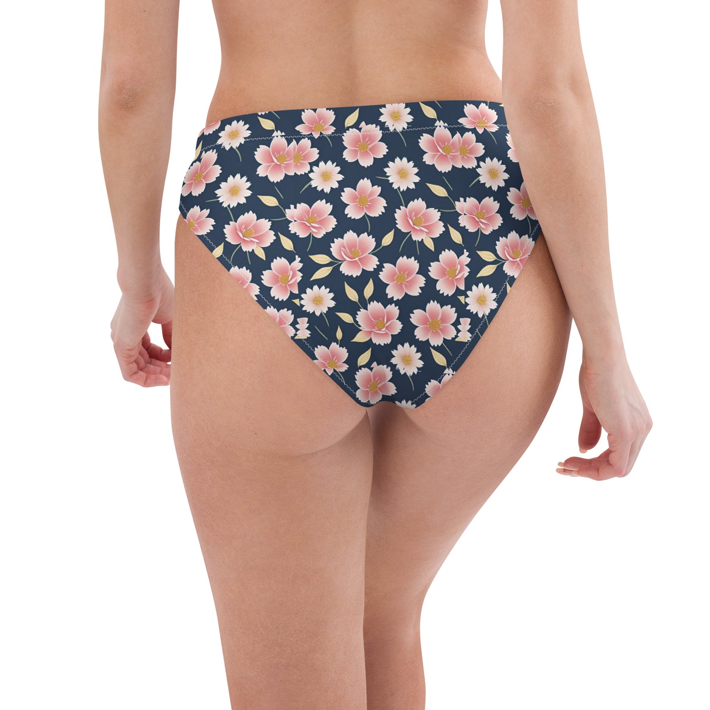 Recycled high-waisted bikini bottom