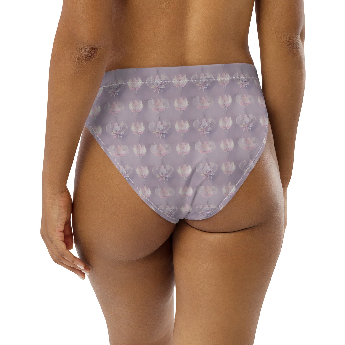 Recycled high-waisted bikini bottom