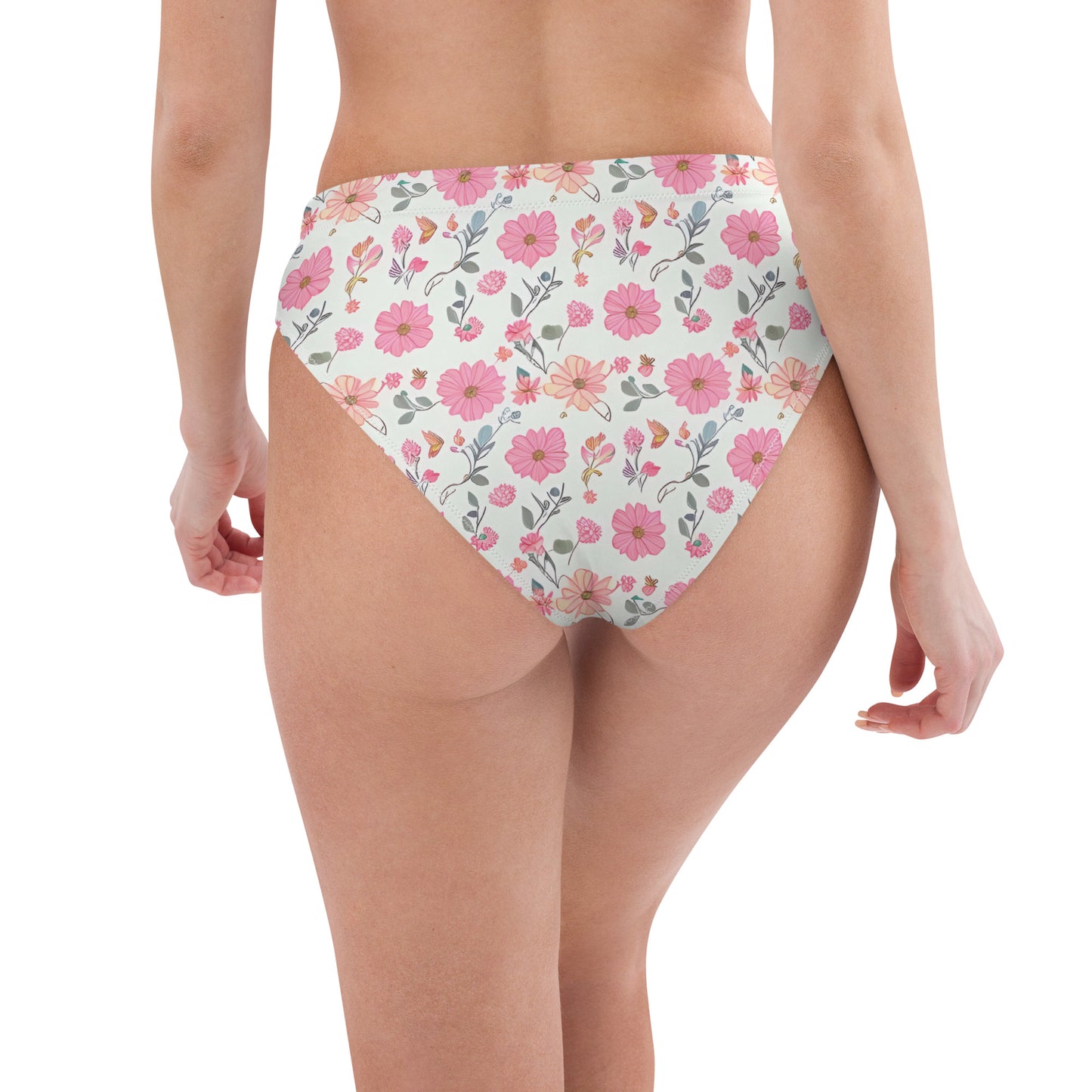 Recycled high-waisted bikini bottom