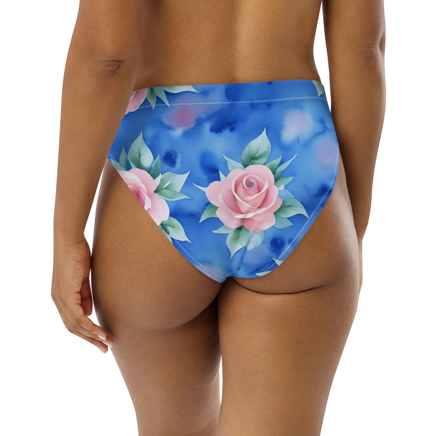 Recycled high-waisted bikini bottom