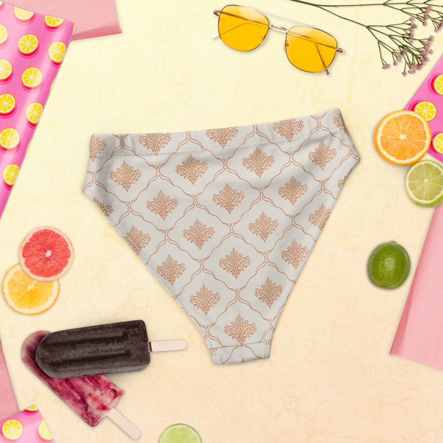 Recycled high-waisted bikini bottom