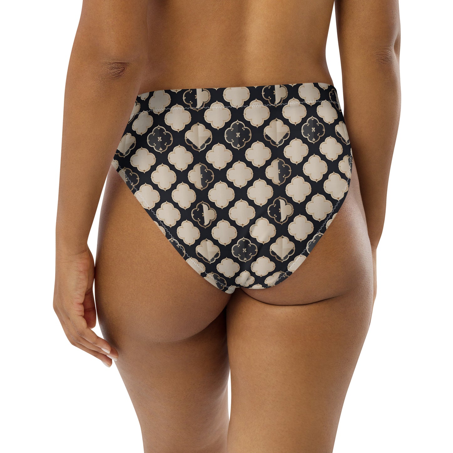 Recycled high-waisted bikini bottom