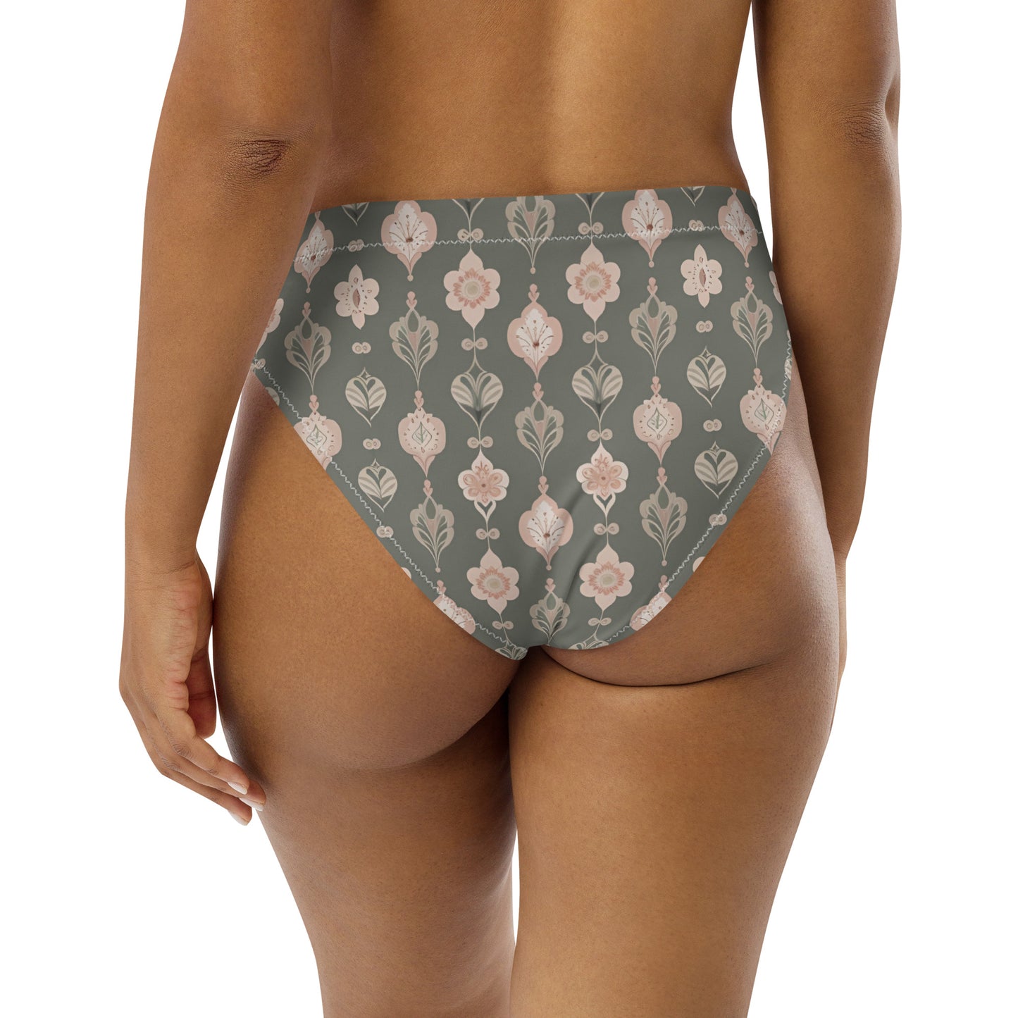 Recycled high-waisted bikini bottom