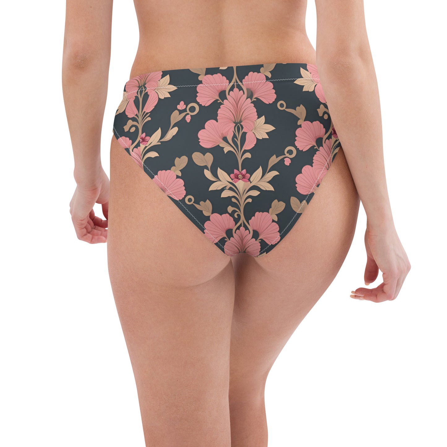 Recycled high-waisted bikini bottom