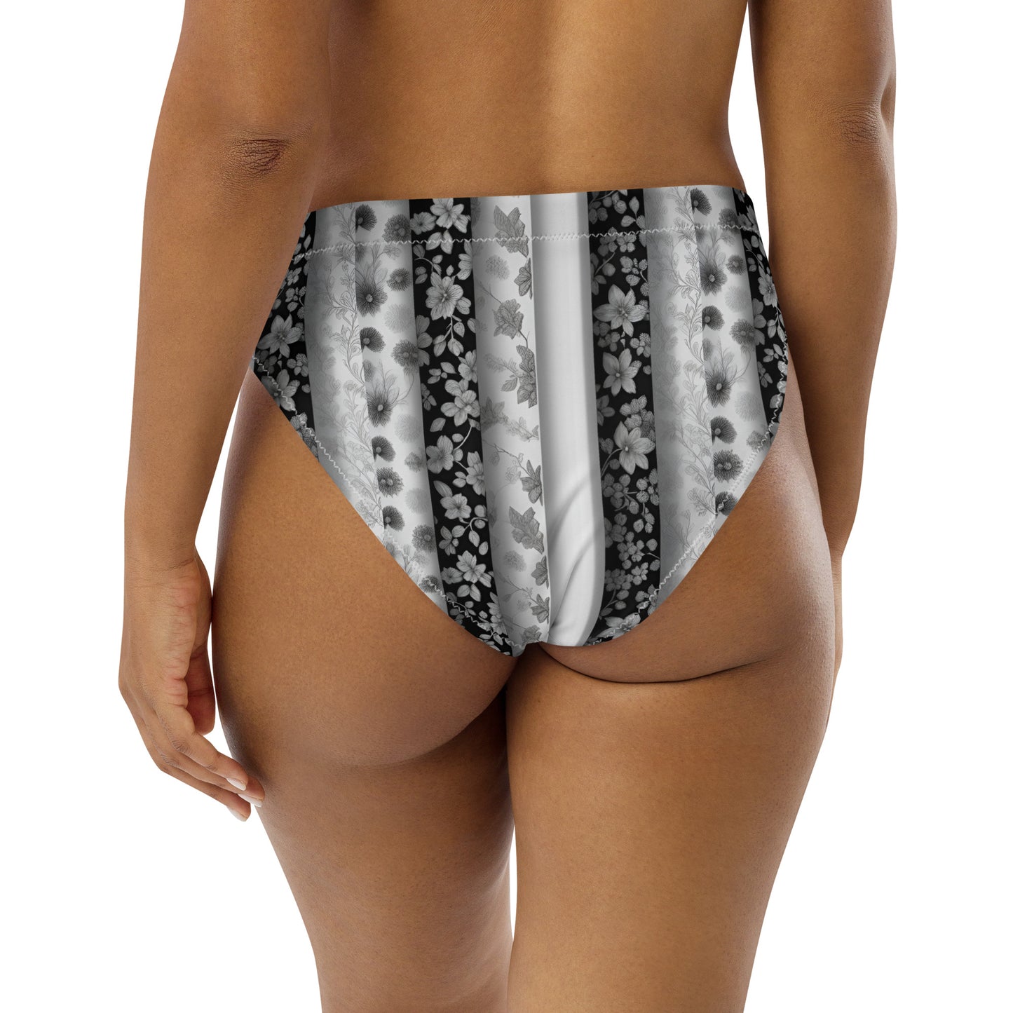 Recycled high-waisted bikini bottom