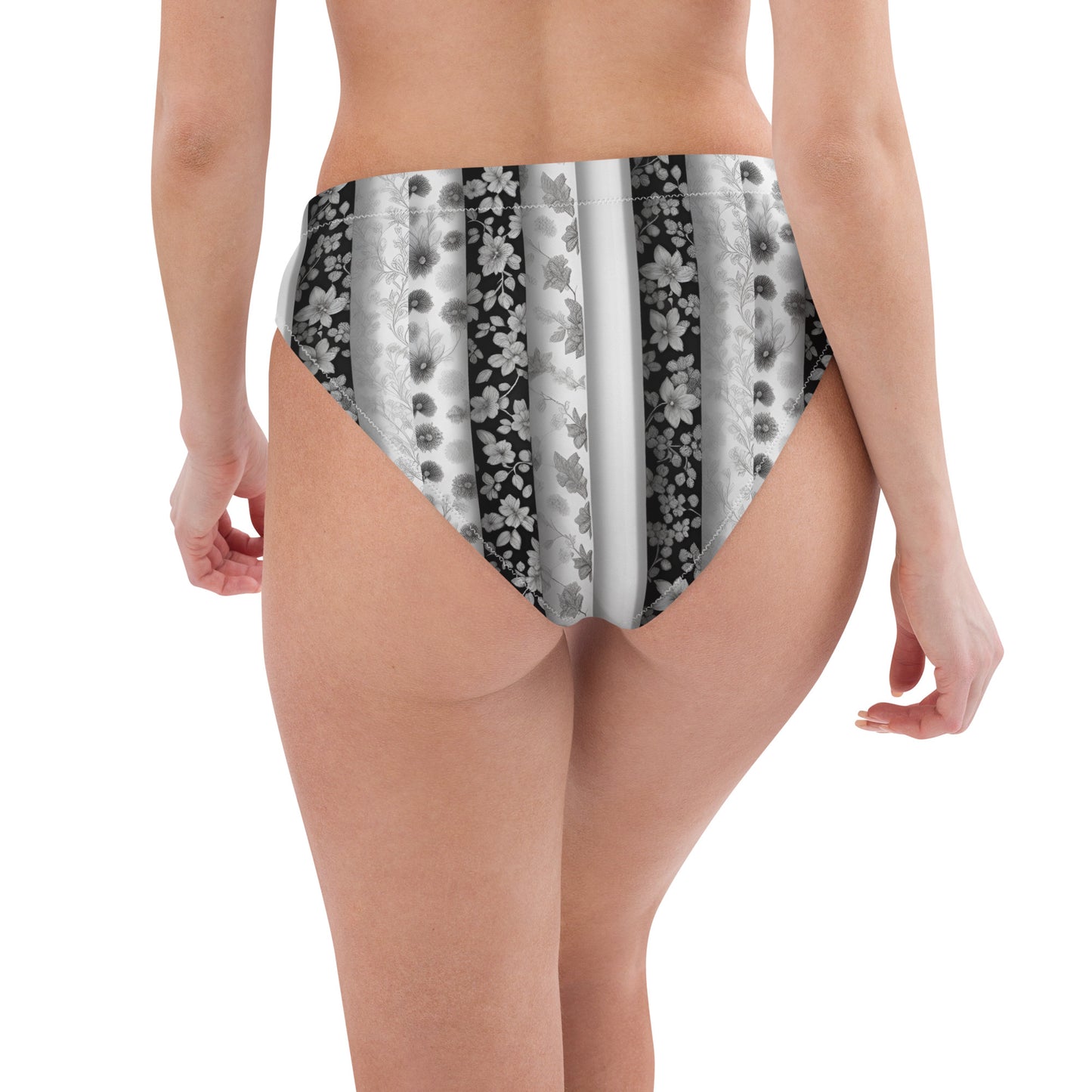 Recycled high-waisted bikini bottom