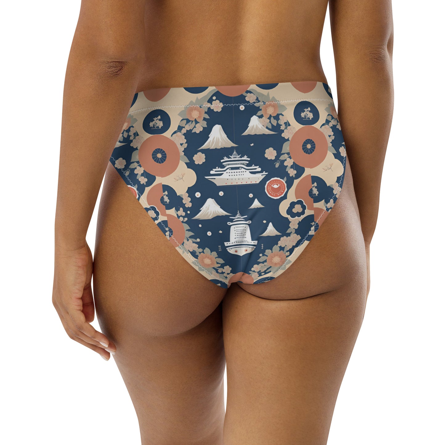 Recycled high-waisted bikini bottom