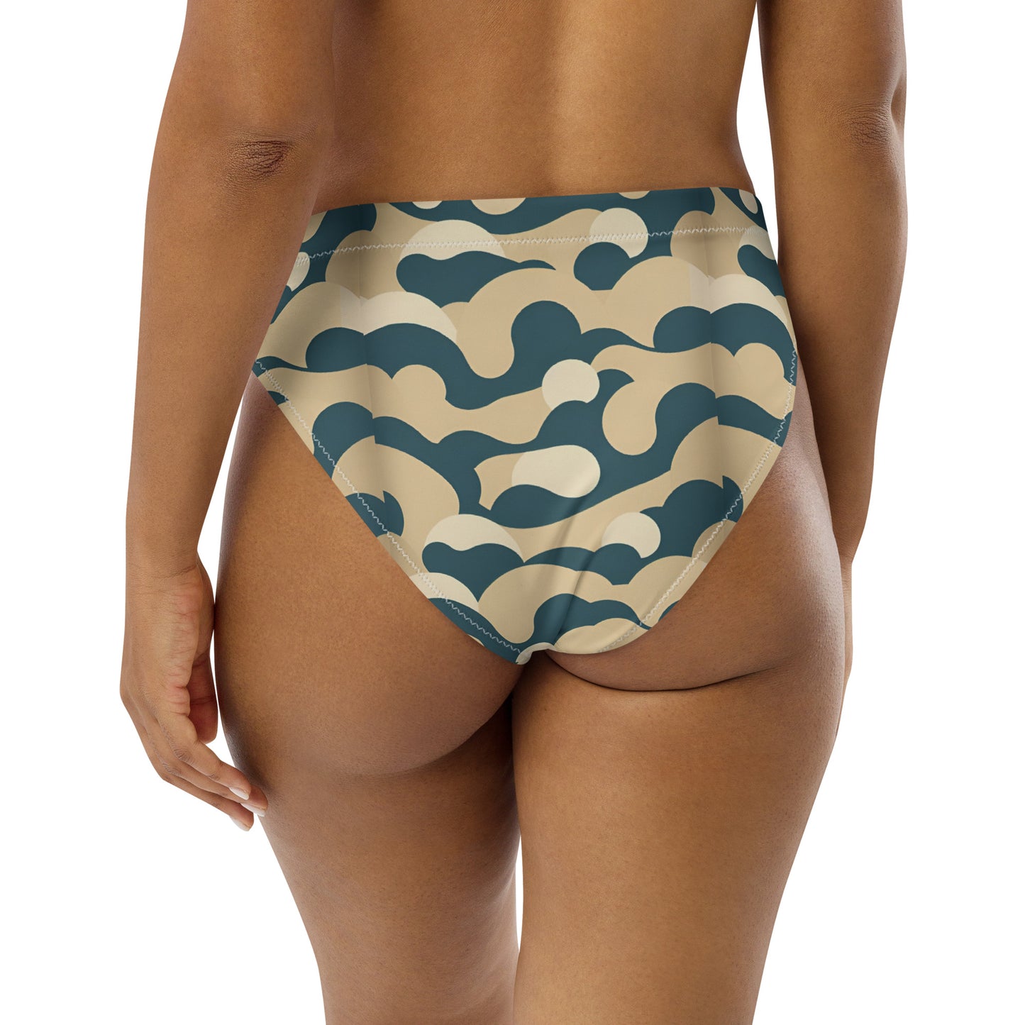 Recycled high-waisted bikini bottom