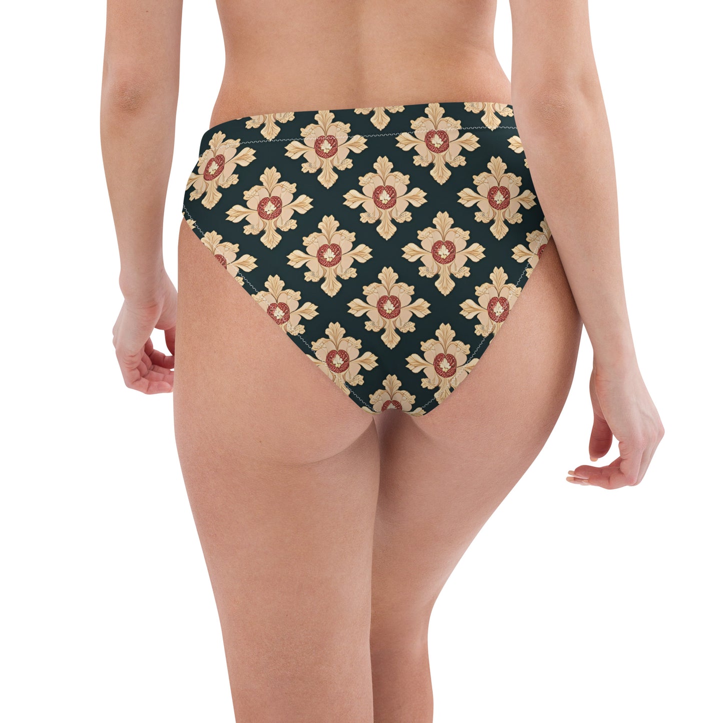 Recycled high-waisted bikini bottom