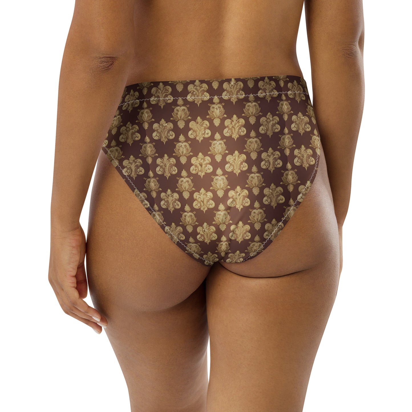 Recycled high-waisted bikini bottom