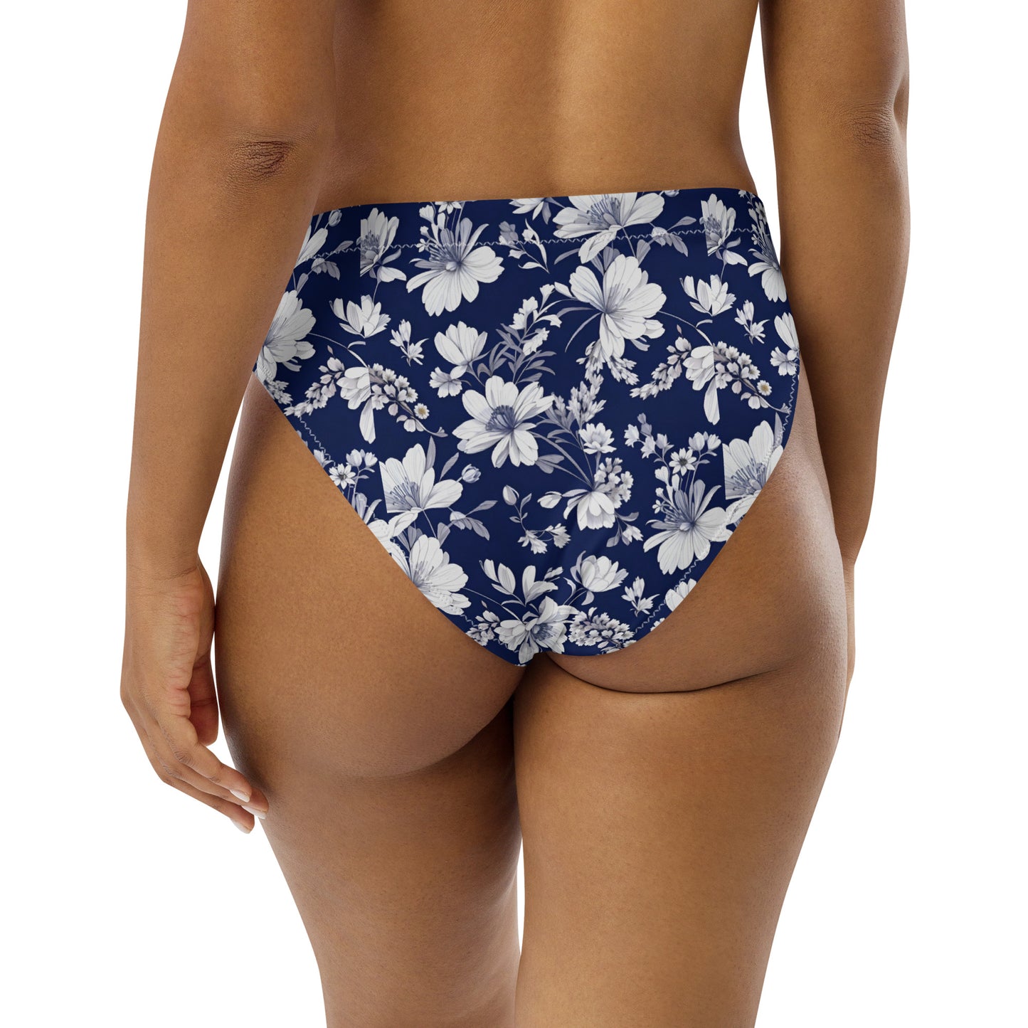 Recycled high-waisted bikini bottom