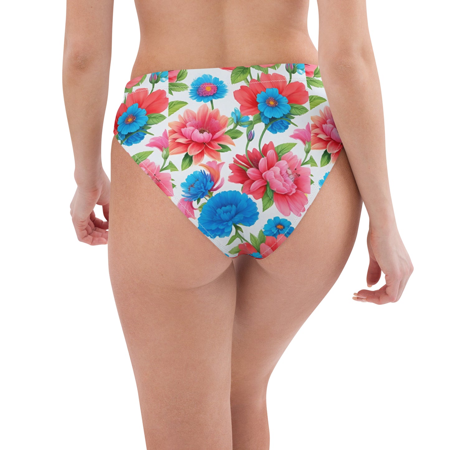 Recycled high-waisted bikini bottom