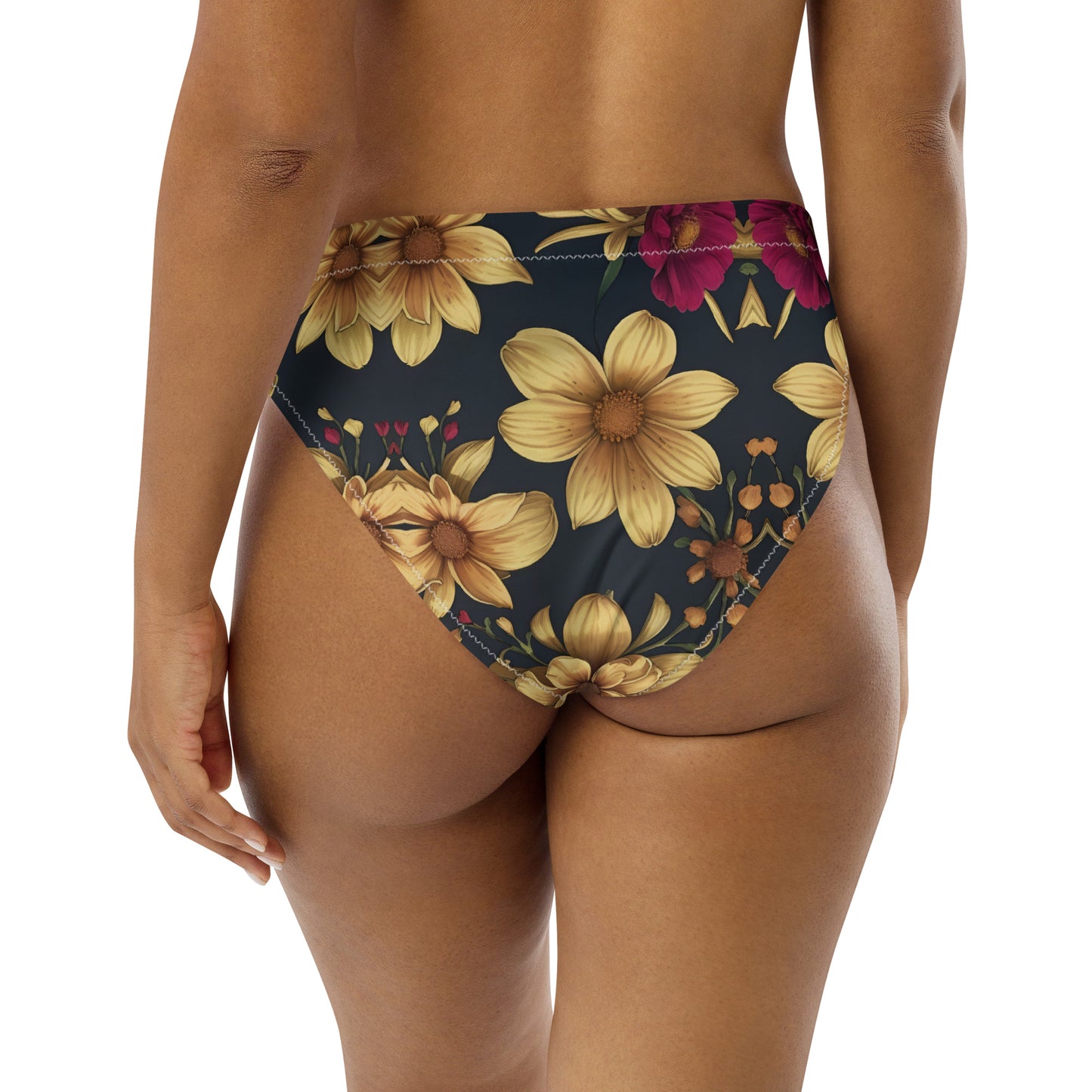 Recycled high-waisted bikini bottom