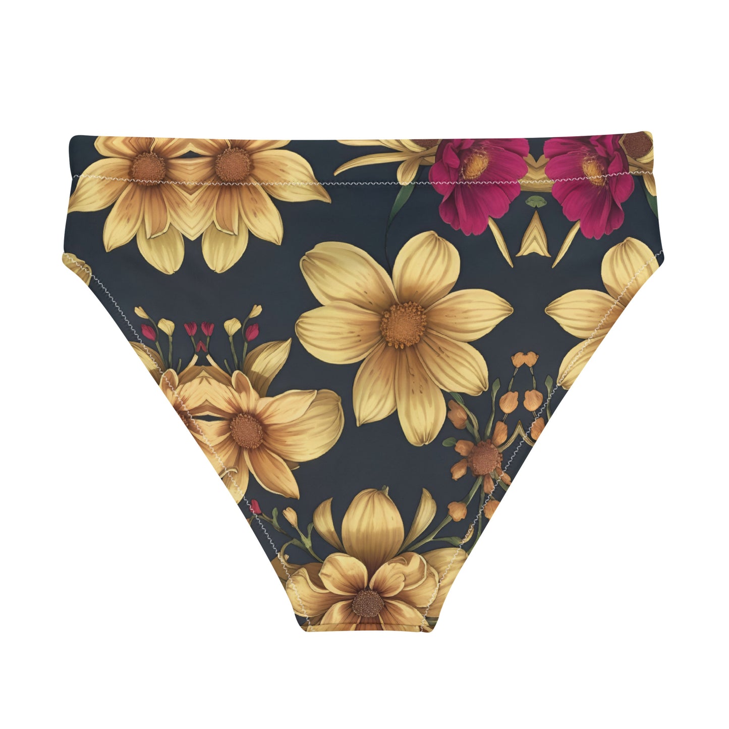 Recycled high-waisted bikini bottom