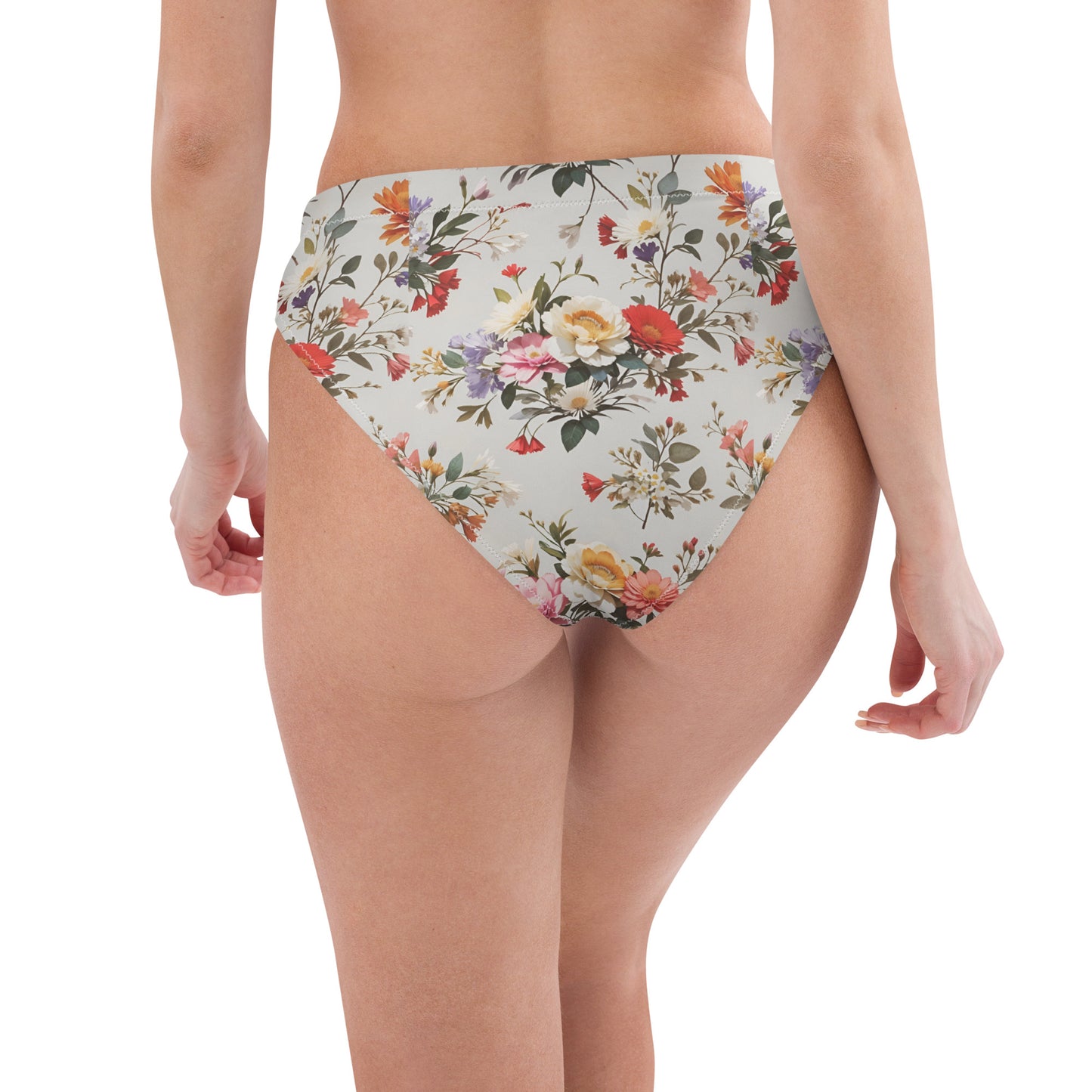 Recycled high-waisted bikini bottom