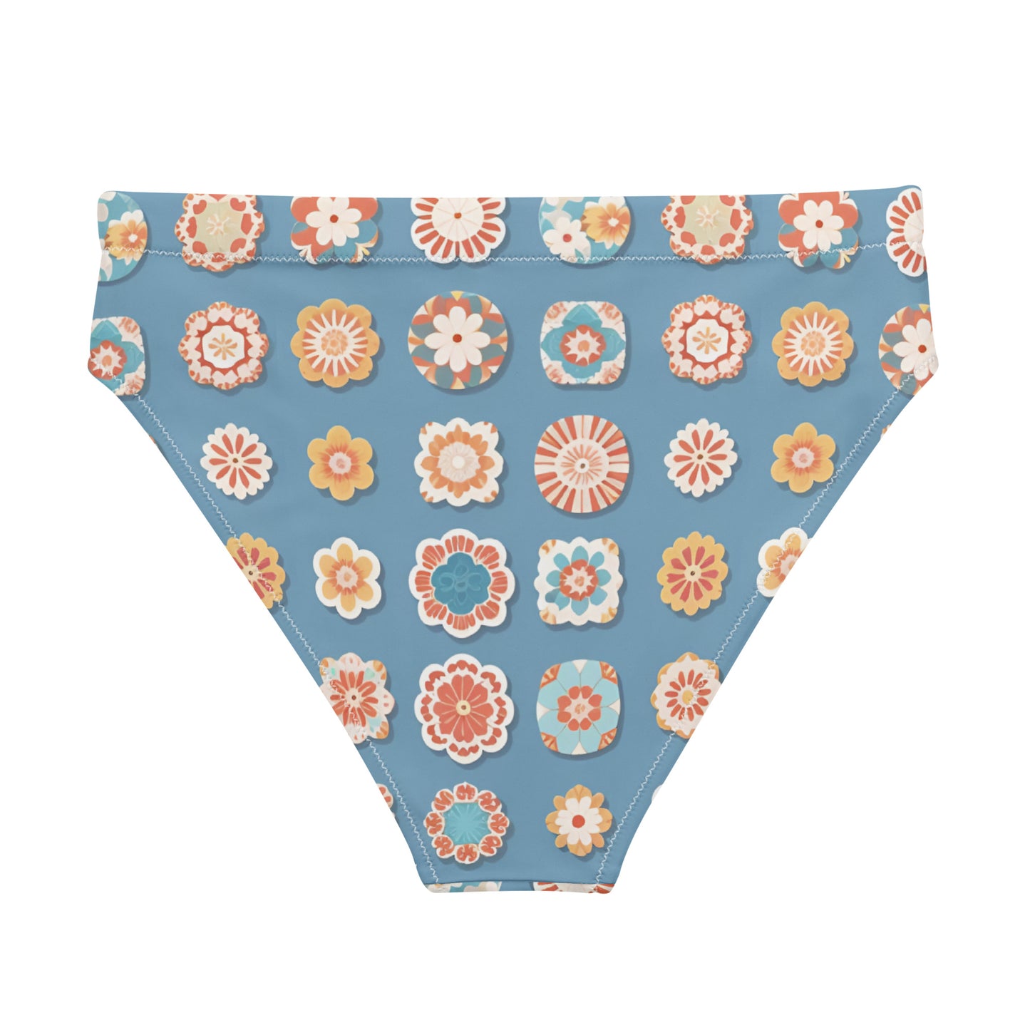 Recycled high-waisted bikini bottom