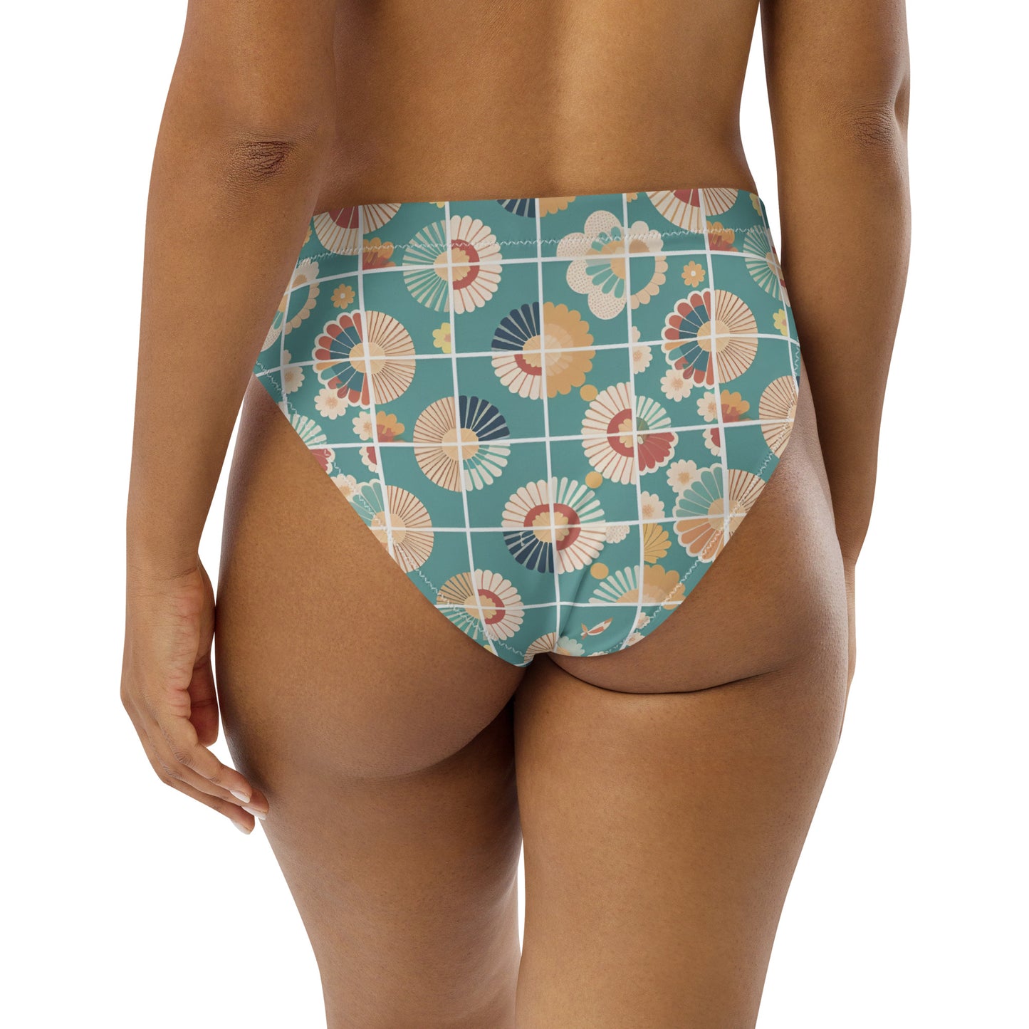 Recycled high-waisted bikini bottom