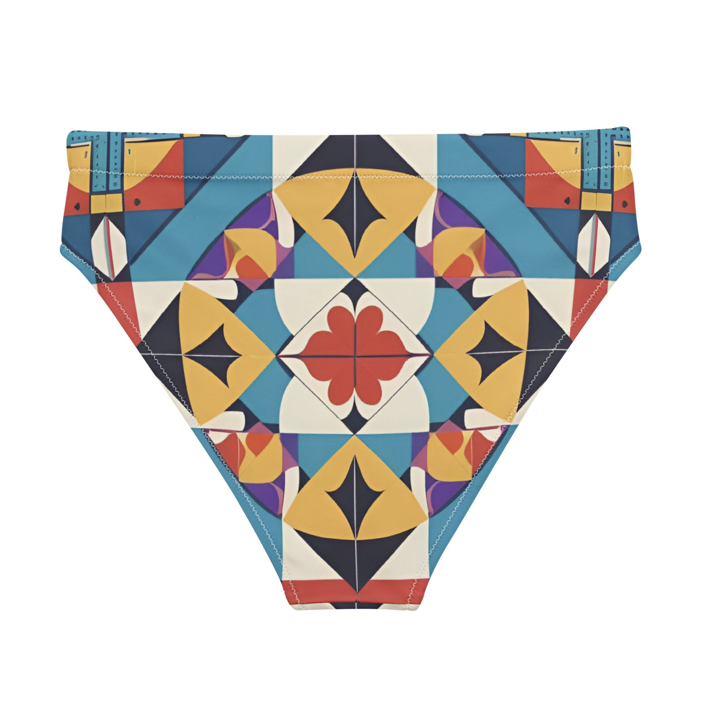 Recycled high-waisted bikini bottom