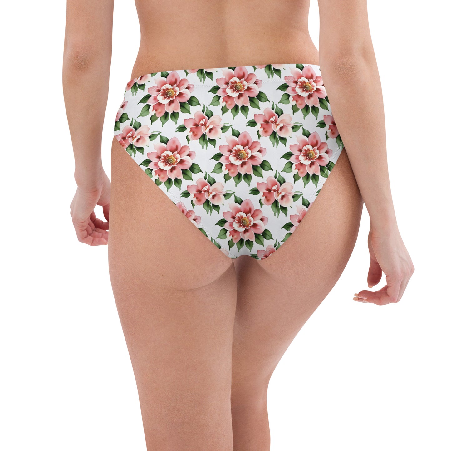 Recycled high-waisted bikini bottom