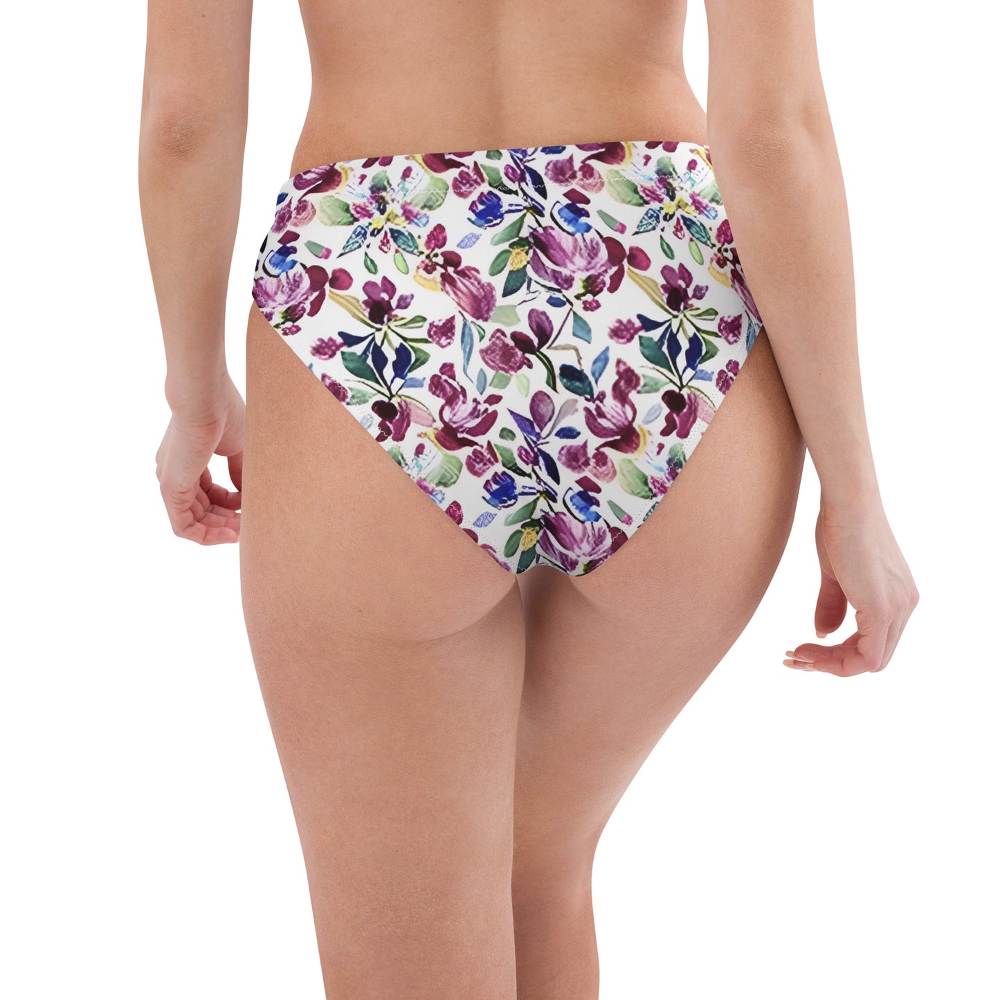 Recycled high-waisted bikini bottom