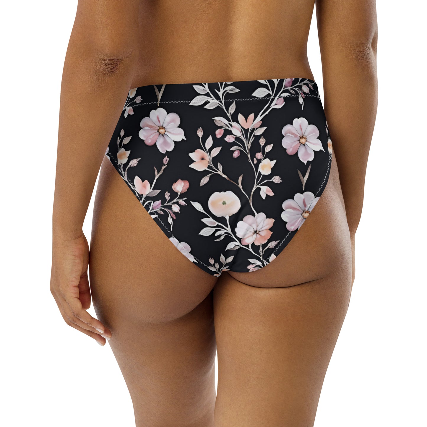 Recycled high-waisted bikini bottom