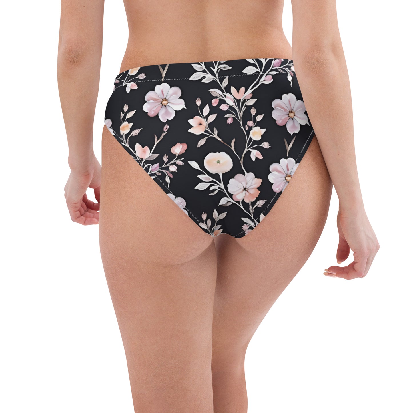 Recycled high-waisted bikini bottom