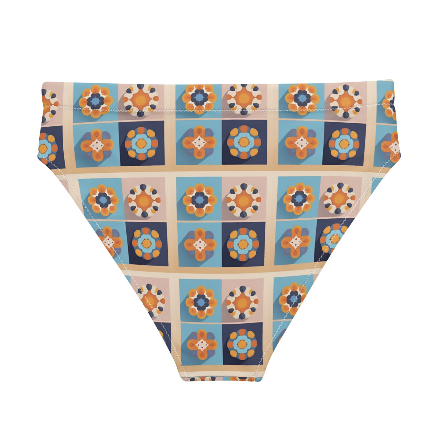 Recycled high-waisted bikini bottom