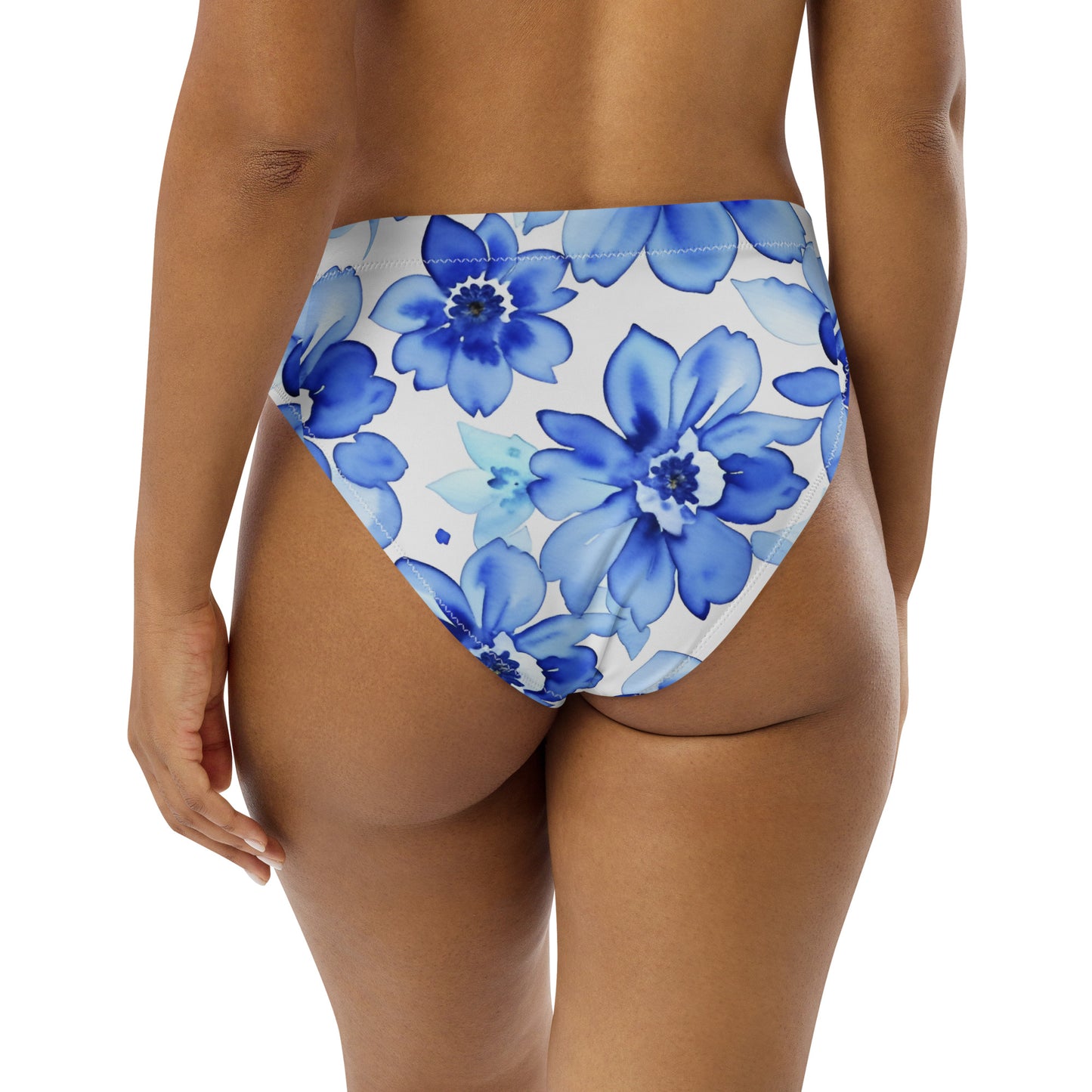 Recycled high-waisted bikini bottom