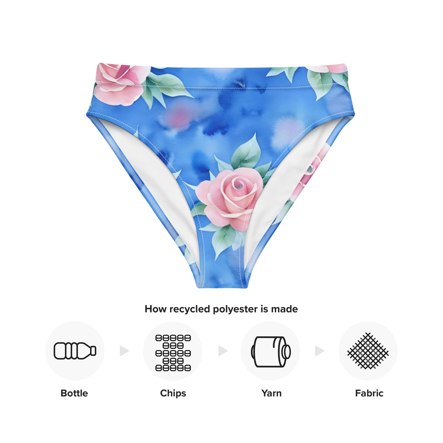 Recycled high-waisted bikini bottom