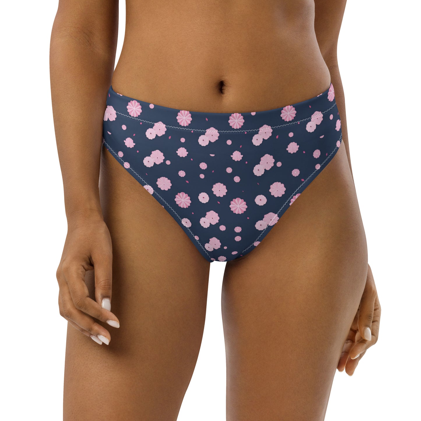 Recycled high-waisted bikini bottom