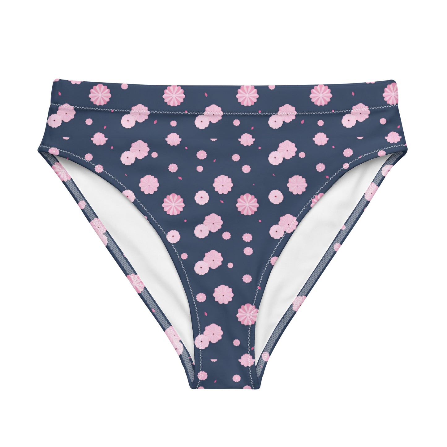 Recycled high-waisted bikini bottom