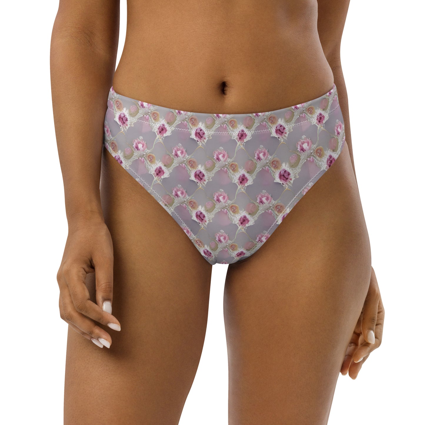 Recycled high-waisted bikini bottom