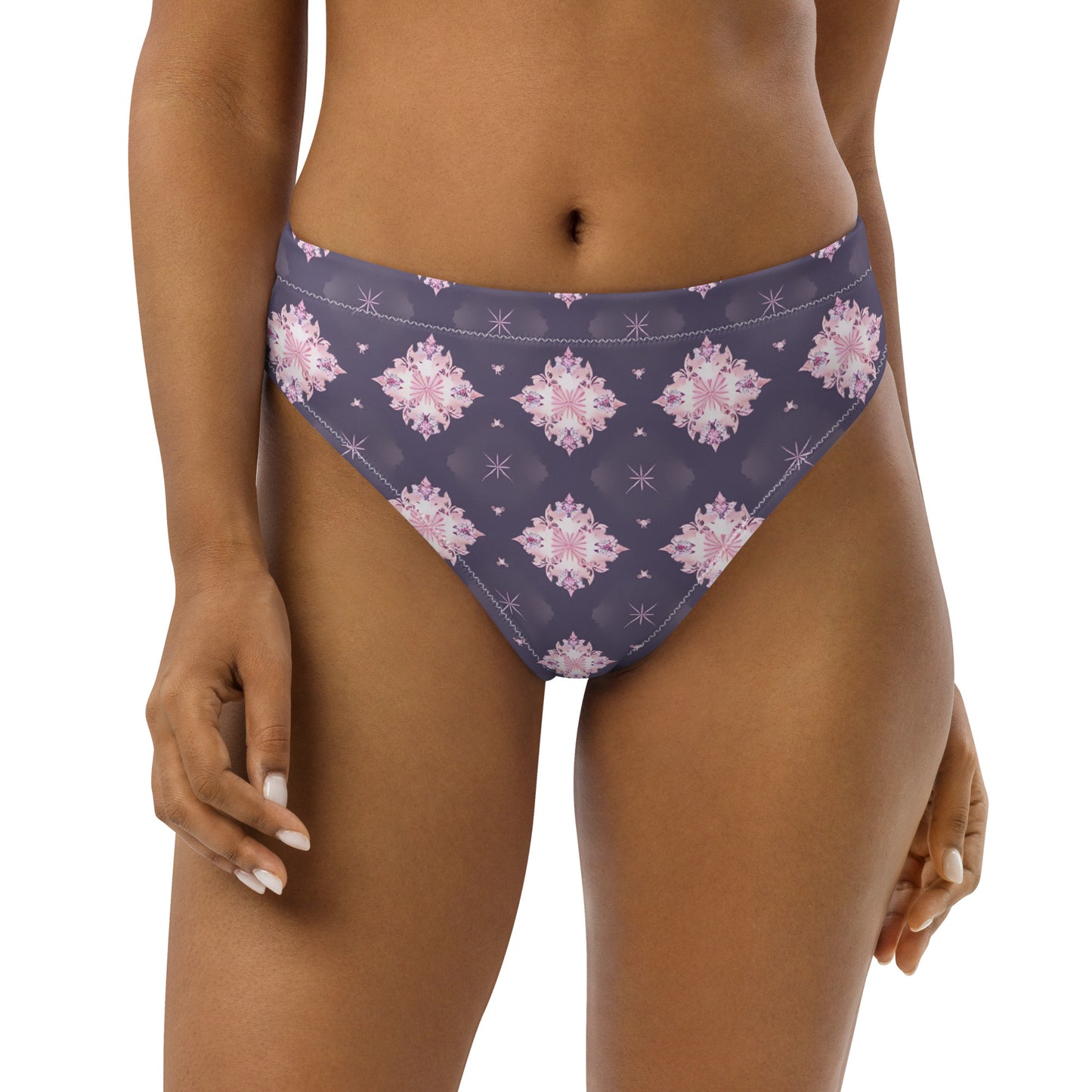 Recycled high-waisted bikini bottom