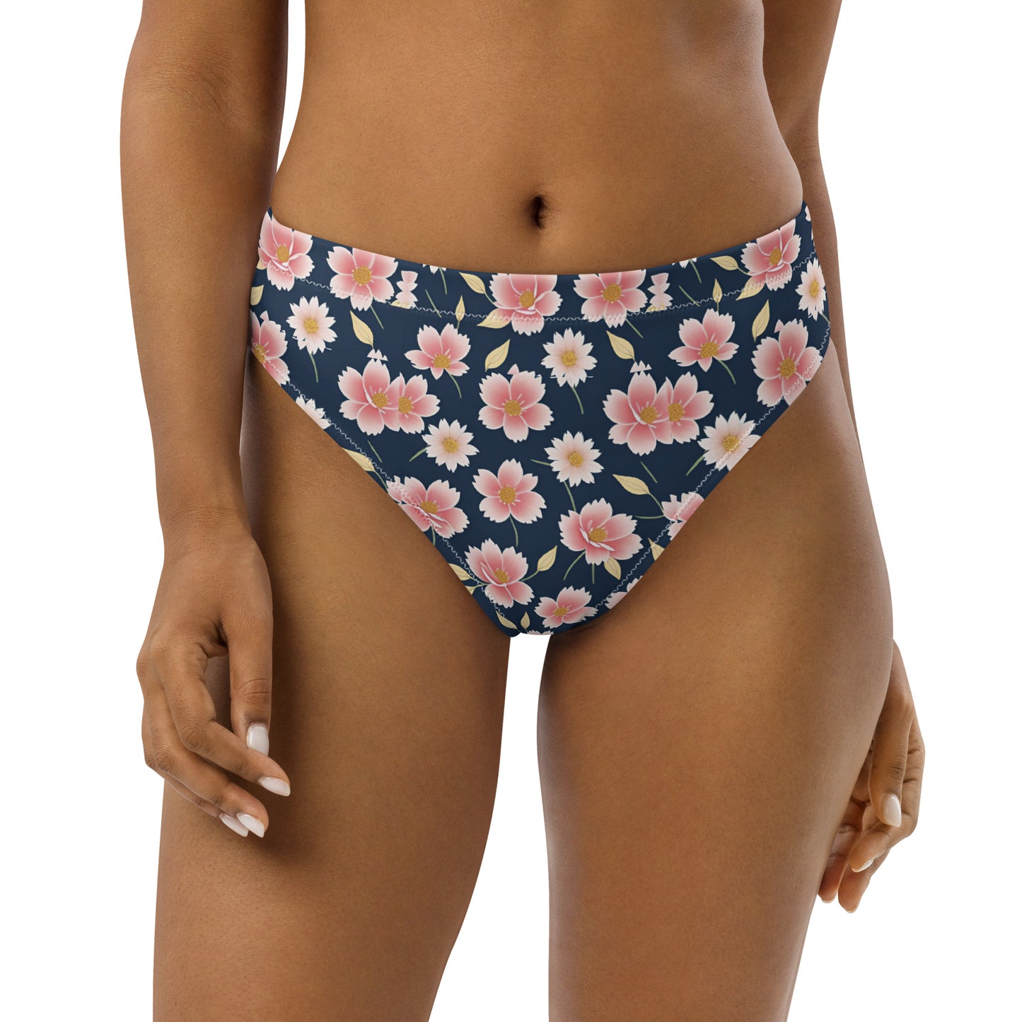 Recycled high-waisted bikini bottom