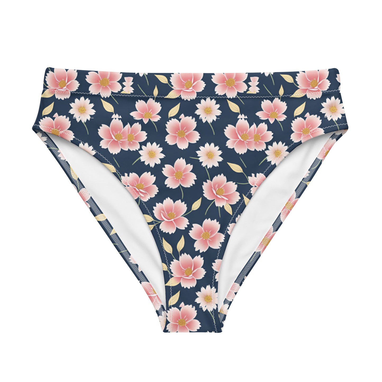 Recycled high-waisted bikini bottom