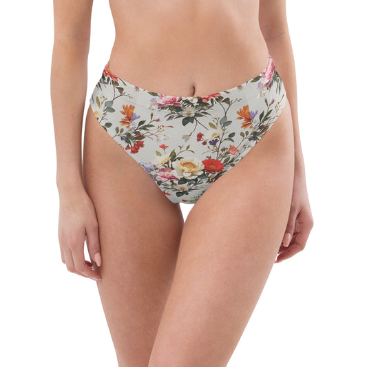 Recycled high-waisted bikini bottom