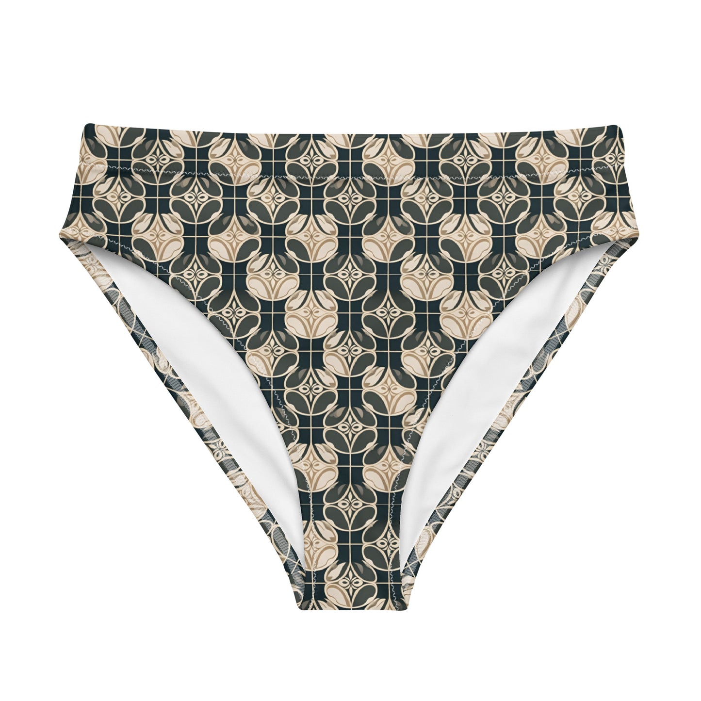 Recycled high-waisted bikini bottom