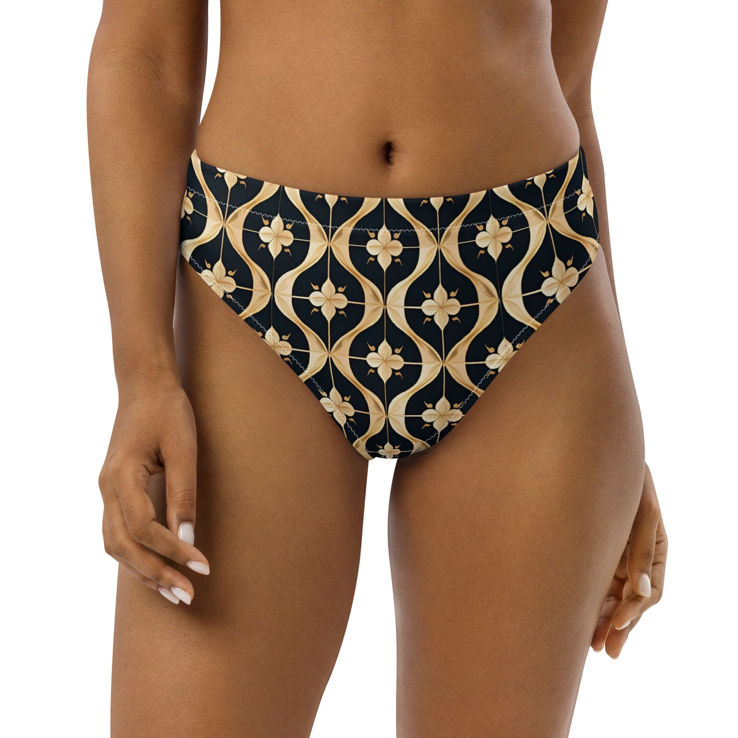 Recycled high-waisted bikini bottom