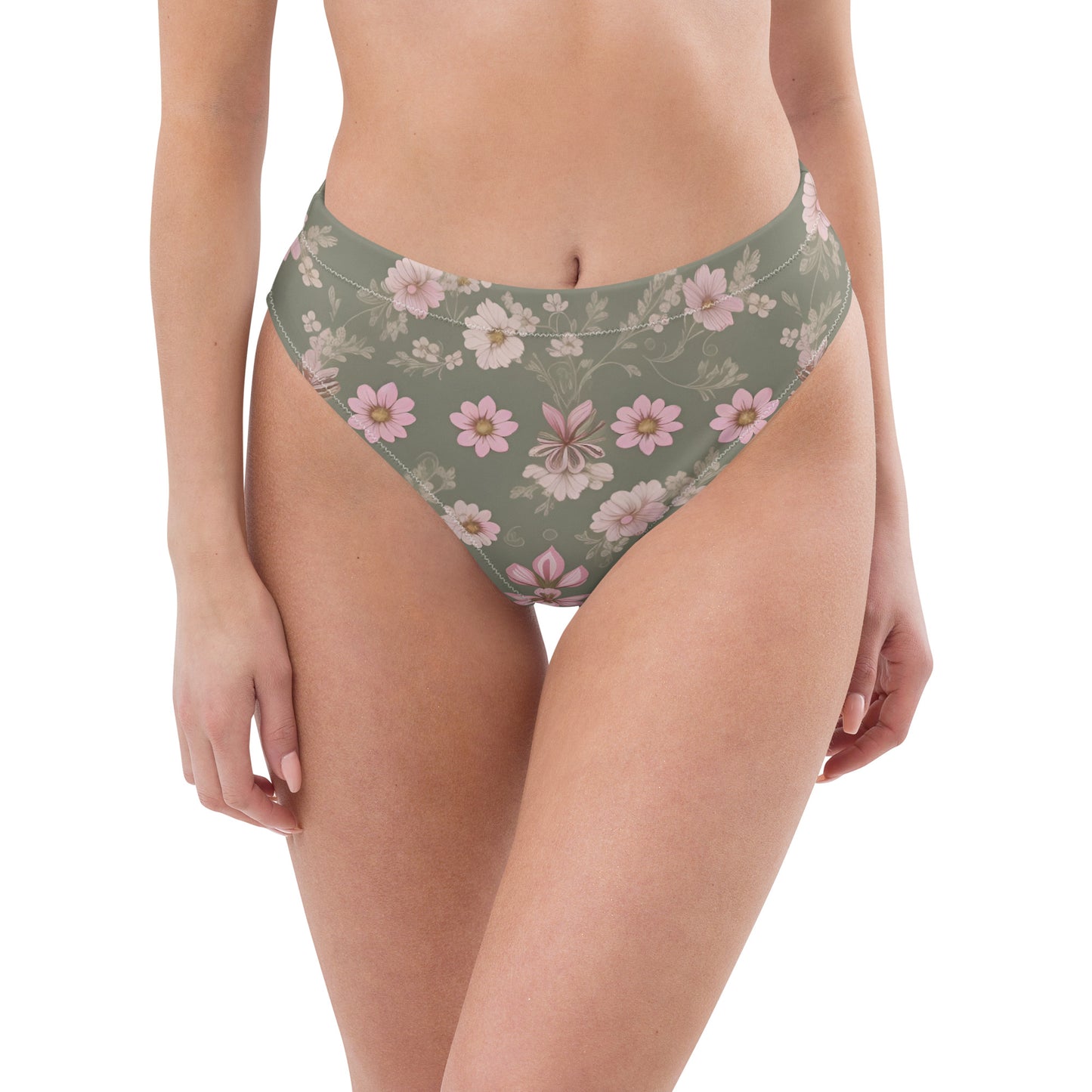 Recycled high-waisted bikini bottom