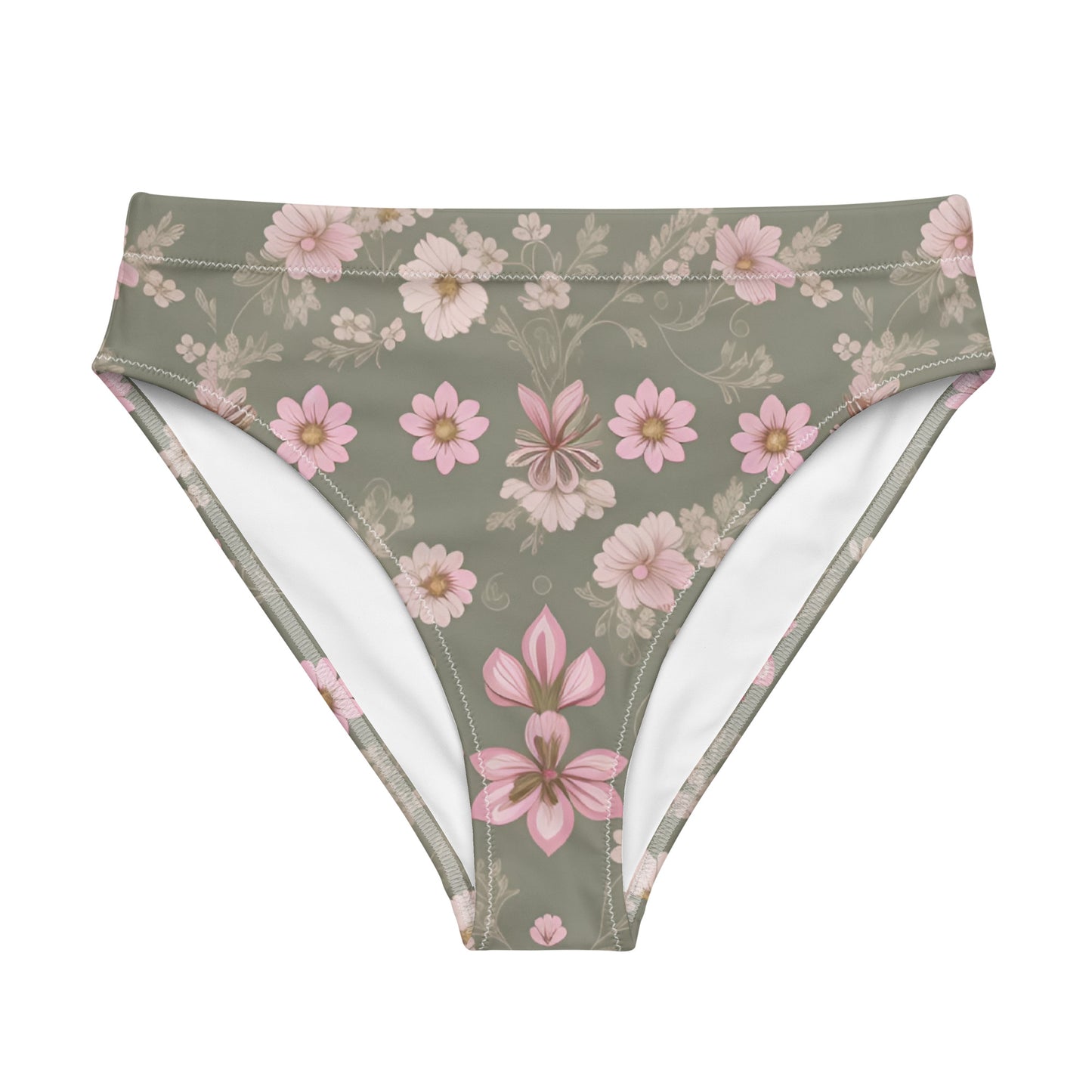 Recycled high-waisted bikini bottom