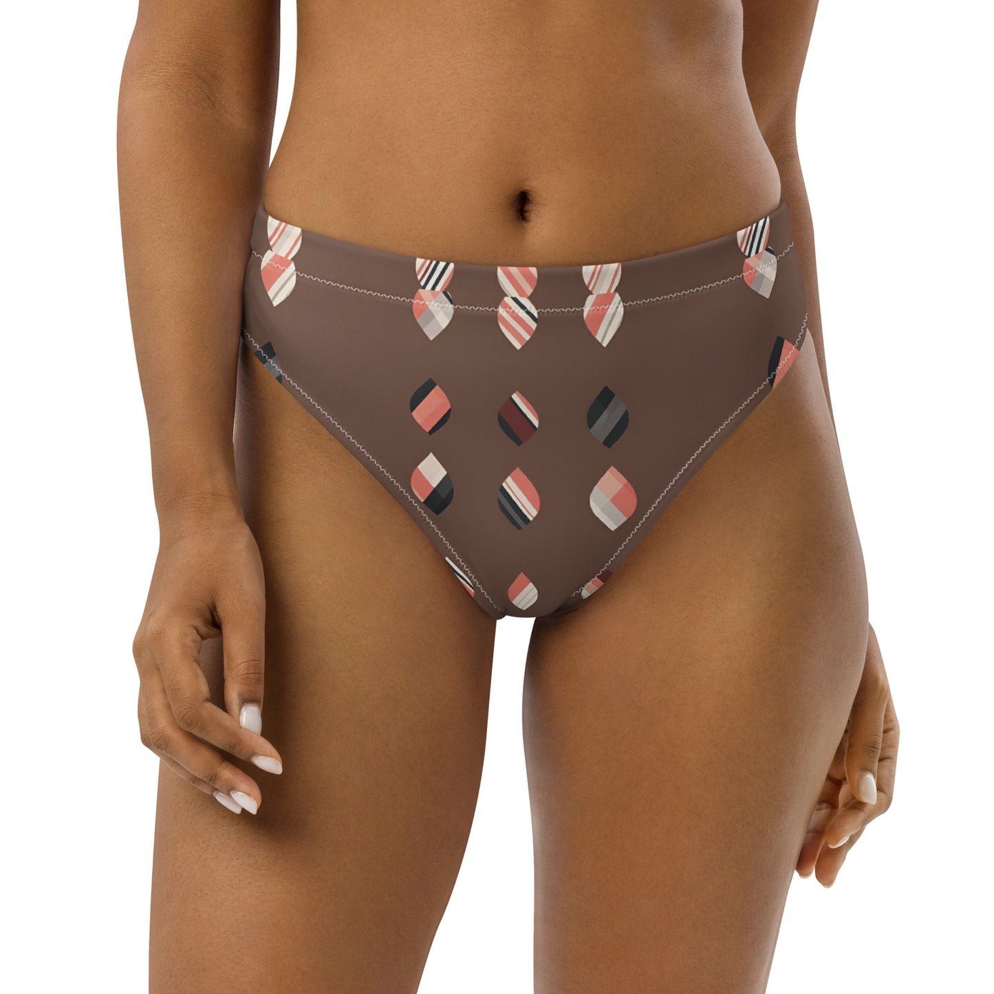 Recycled high-waisted bikini bottom