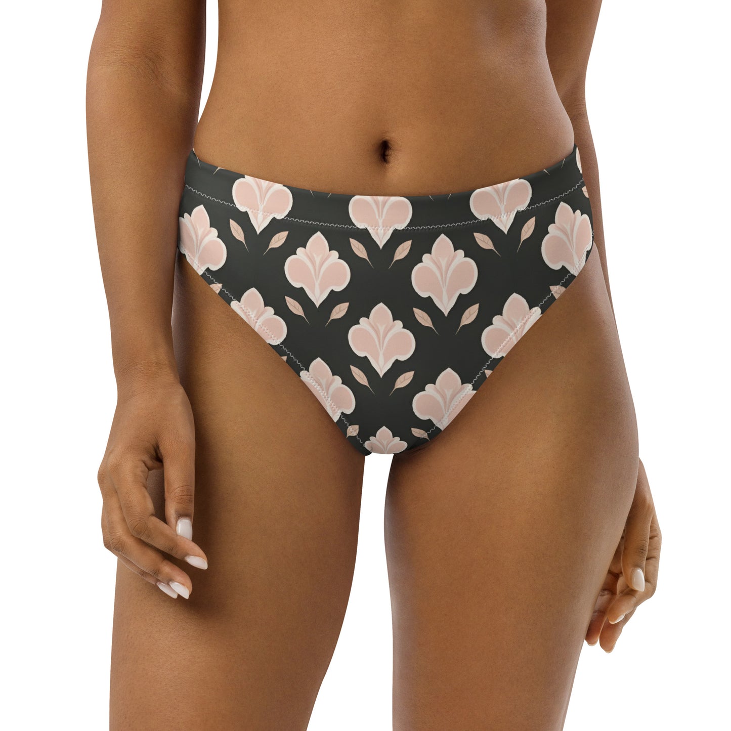 Recycled high-waisted bikini bottom