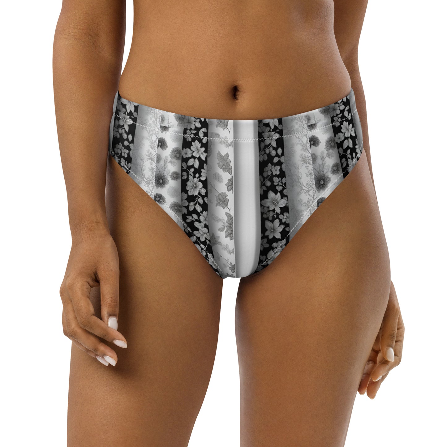 Recycled high-waisted bikini bottom