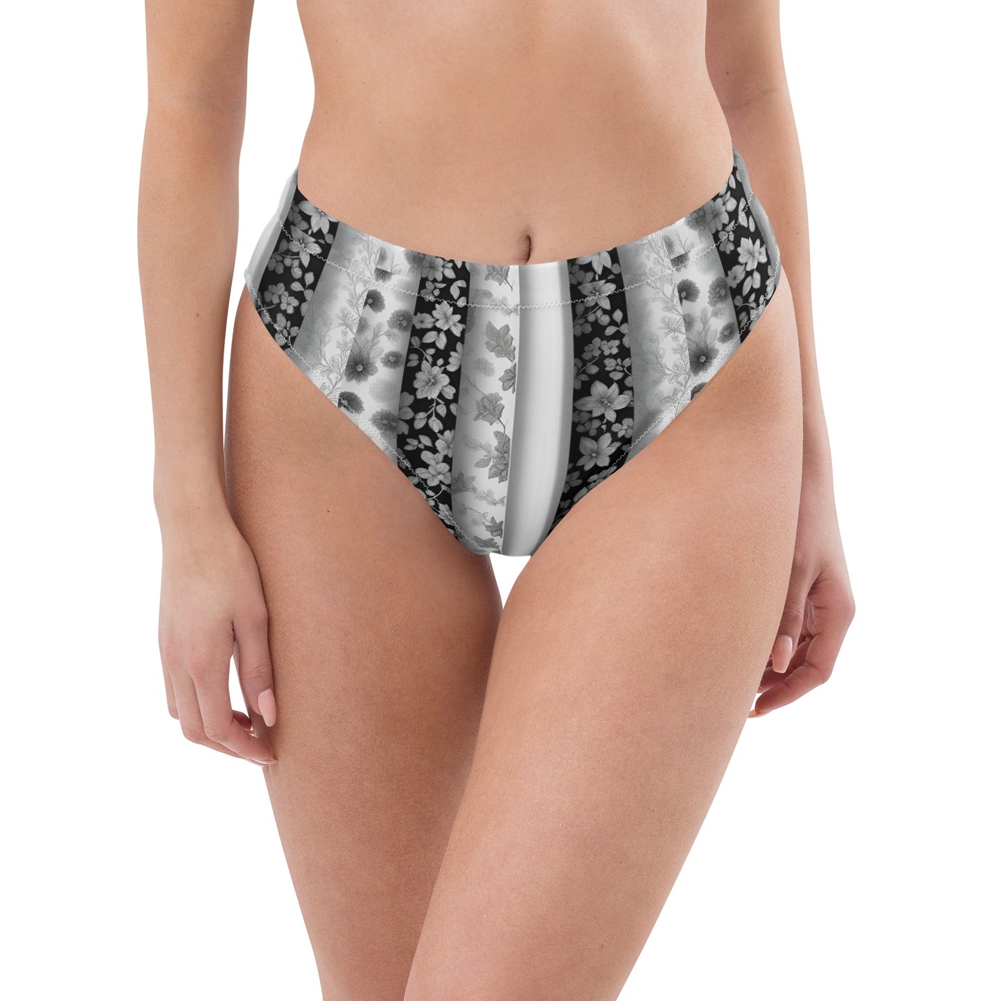 Recycled high-waisted bikini bottom