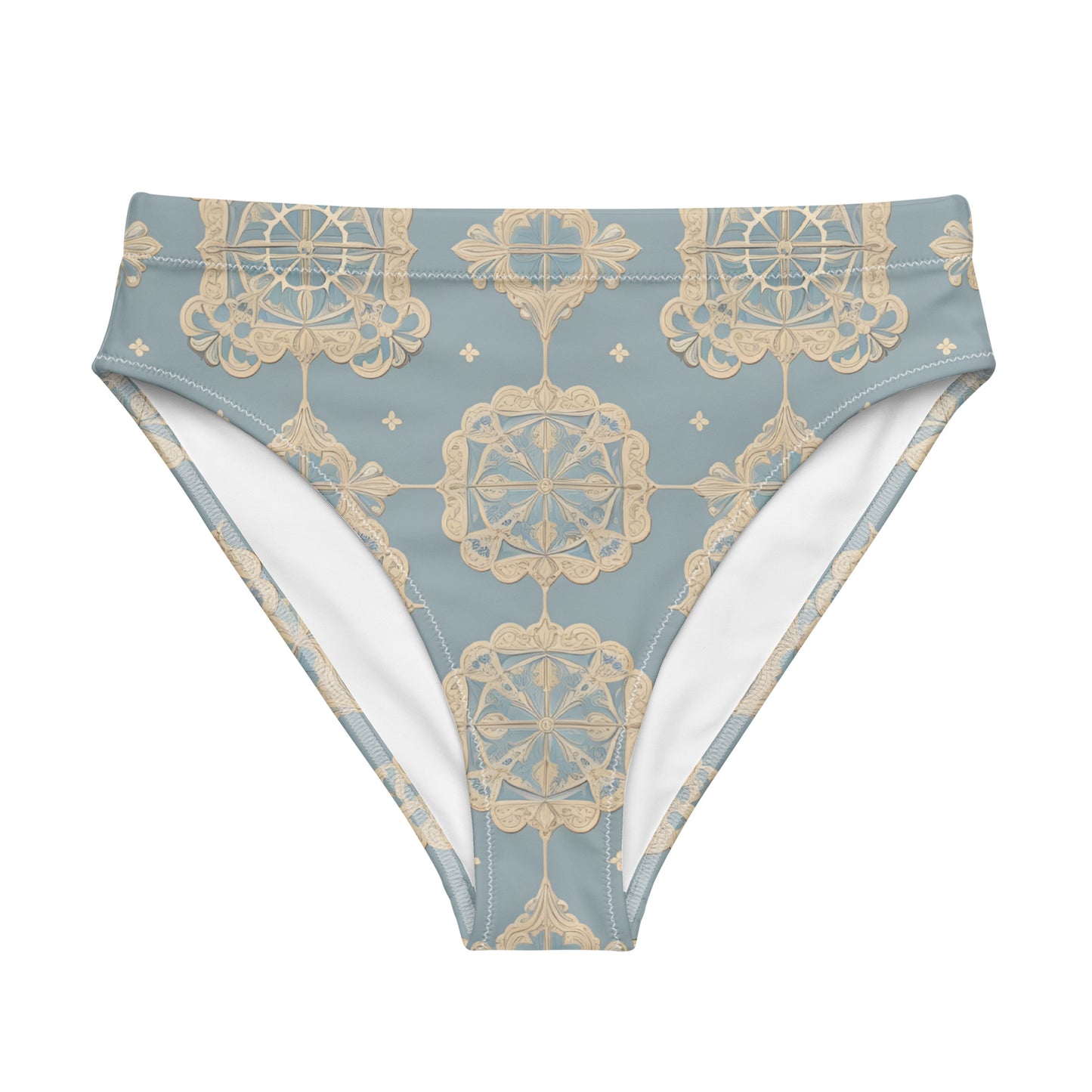 Recycled high-waisted bikini bottom