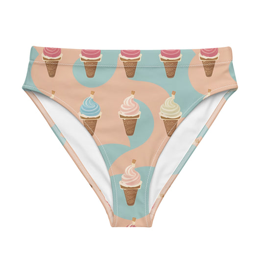 Recycled high-waisted bikini bottom